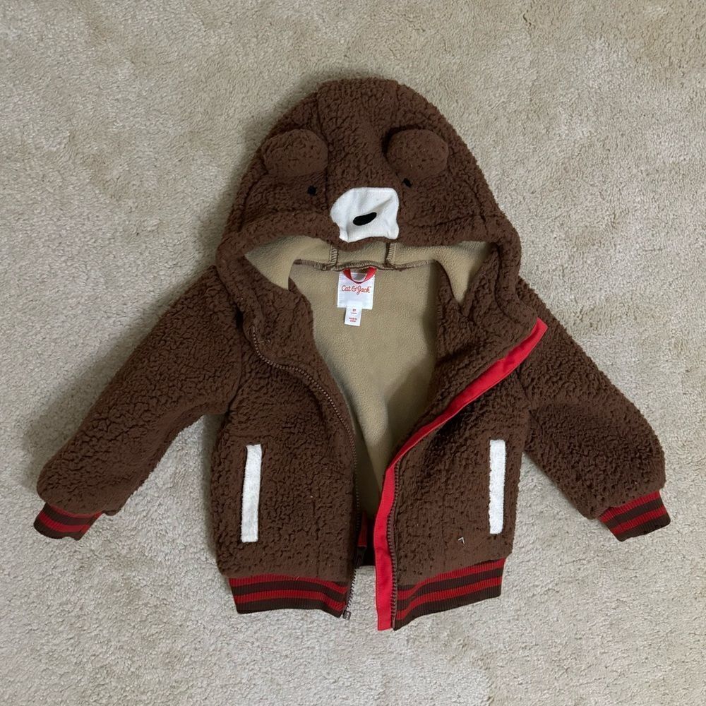 Toddler Boys Cat and Jack Zip Up Winter Jacket 3T